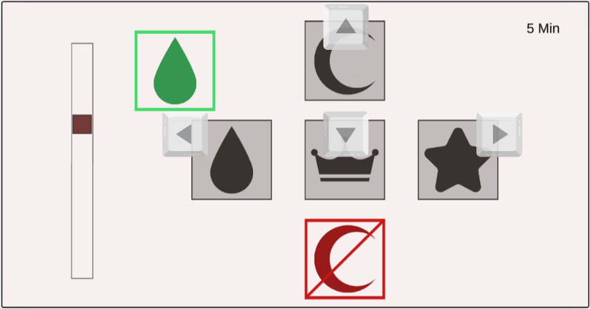 Working Memory Game Interface